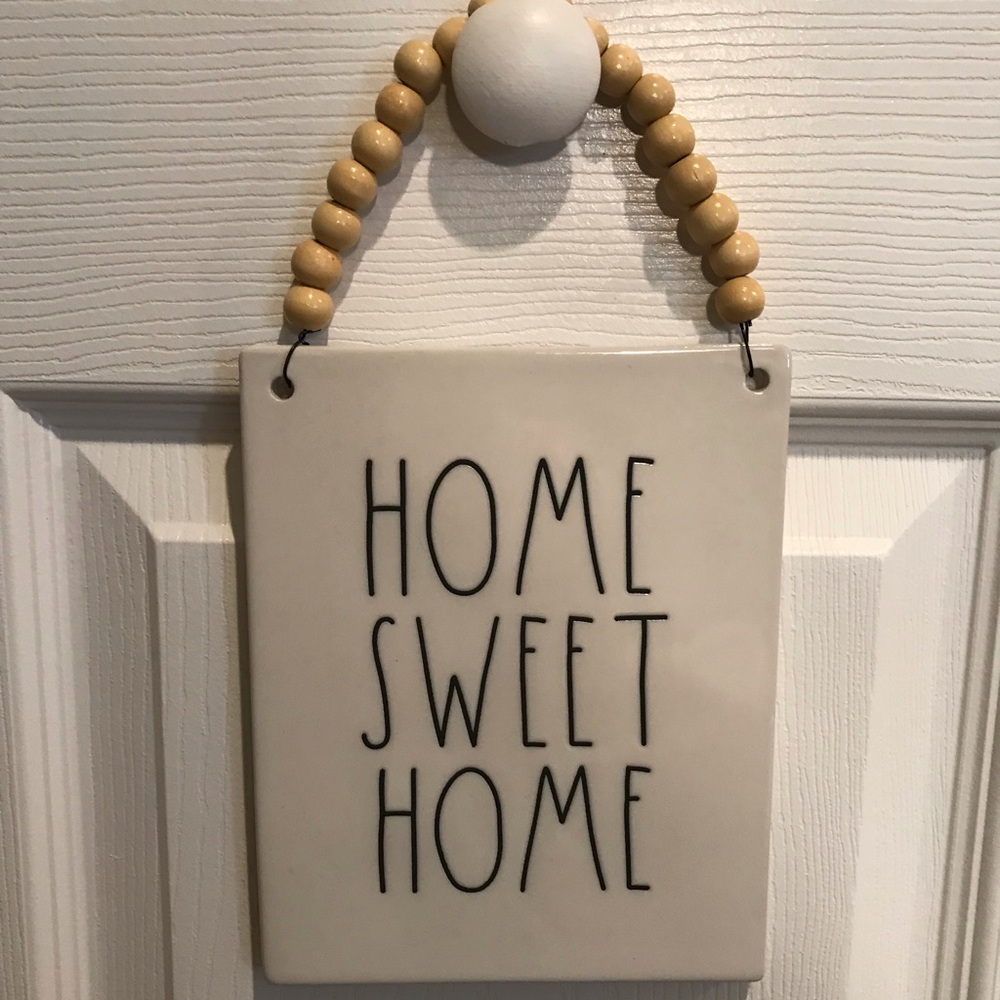 Rae Dunn Home sweet home beaded sign